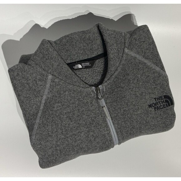 The North Face Canyonlands Fleece Sweater Jacket Mens SIZE LARGE Grey Full Zip - Picture 3 of 9